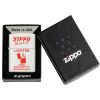 Zippo Vintage Ad Zippo Windproof in Red - White Matte