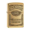 Zippo Windproof Lighter Jack Daniel'sÂ® Label-Brass Emblem High Polish Brass