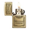 Zippo Windproof Lighter Jack Daniel'sÂ® Label-Brass Emblem High Polish Brass
