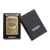 Zippo Windproof Lighter Jack Daniel'sÂ® Label-Brass Emblem High Polish Brass