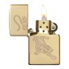 Zippo Windproof Lighter - Tiger Design High Polish Brass