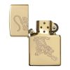 Zippo Windproof Lighter - Tiger Design High Polish Brass