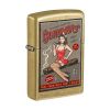 *48267VINTAGE* Zippo 81675 Windproof Lighter Pin-up Girl "Whiskey and Cigars Party" Street Brass
