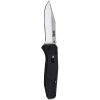 SOG Flare Assisted Folding Knife 3.5" Satin Plain Blade Black GRN Handles