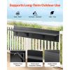 Balcony Hanging Table, 12 x 59 in Folding Balcony Railing Table, Outdoor Balcony Bar Table for Railings, 50 lbs Loading, Fit Railing from 1" to 5.9"