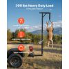 Truck Hitch Game Hoist, 300 lbs Load Capacity, Hunting Deer Hoist with 2-inch Receiver, 360-Degree Swivel Shaft & Adjustable Height
