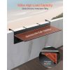 Balcony Hanging Table, 12 x 59 in Folding Balcony Railing Table, Outdoor Balcony Bar Table for Railings, 50 lbs Loading, Fit Railing from 1" to 5.9"