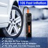 150PSI Portable Tire Inflator Cordless Digital Air Compressor Compact Air Pump with 5 Inflation Modes 3 Light Modes Emergency Power Bank