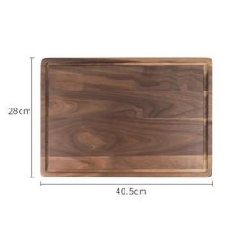 Black Walnut Wood Cutting Board Creative Whole Tray Fruit Chopping Cutting Board Wood Chopping Blocks For Kitchen (Option: Rectangula L)